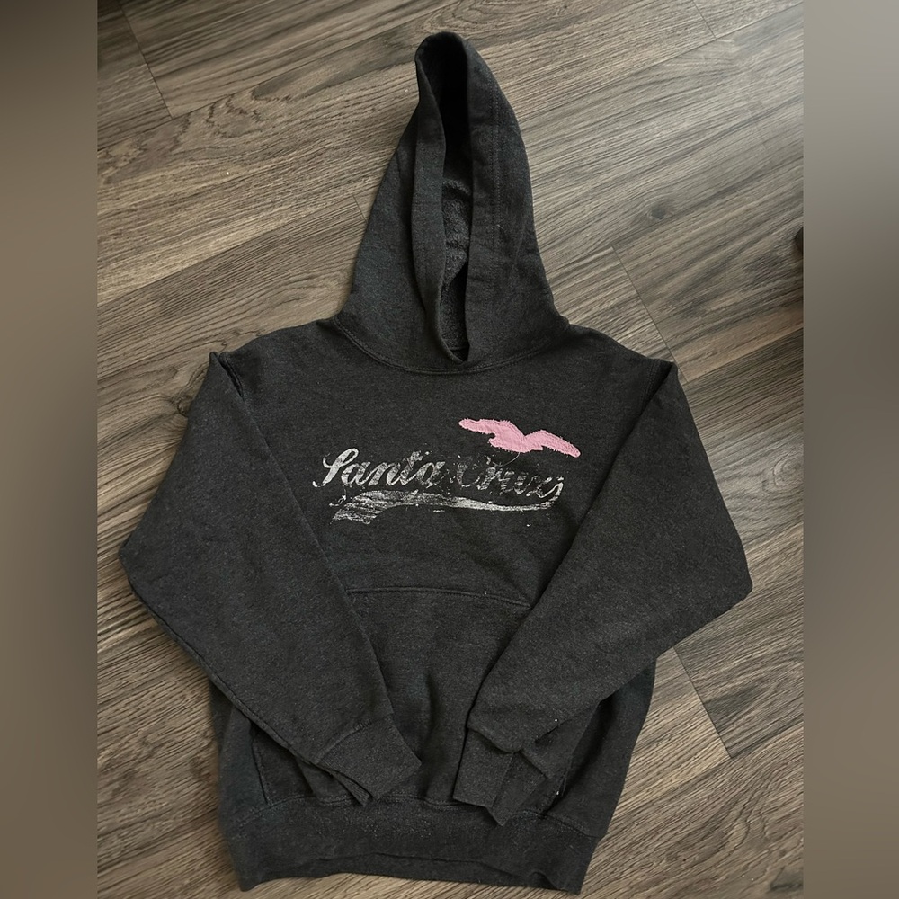 Santa Cruz Skateboards Black and Pink Hooded Jacket